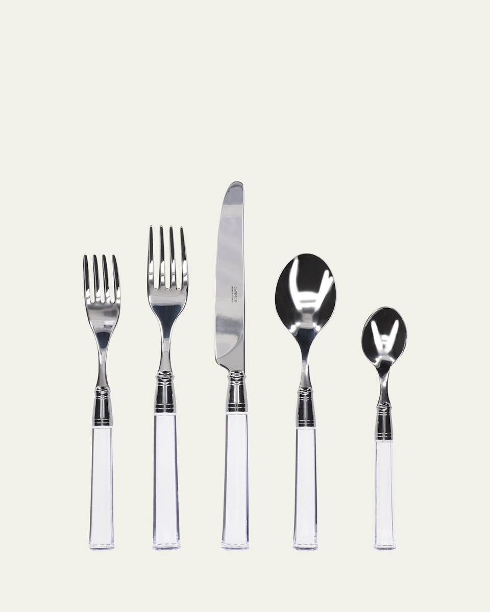 Doric 5-Piece Place Setting, Clear